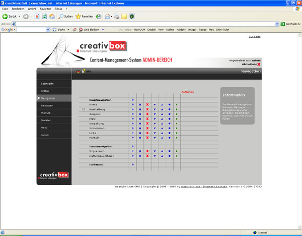 creativbox.net Content-Management-System